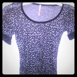 Sheer Leopard Print Top
