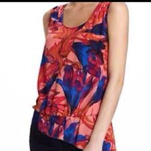 Anthropologie mixed fabric blouse