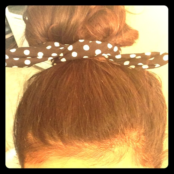 Polka dot hair bow