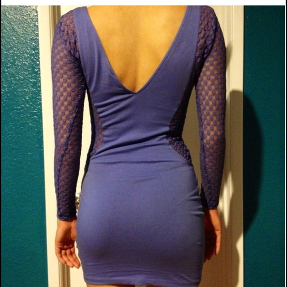 🎉HOST PICK🎉 💙 Periwinkle Mesh Dress - Picture 2 of 4