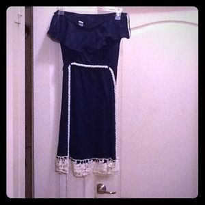Navy strapless dress *NWT*
