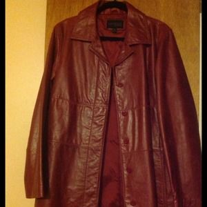 Red Leather Coat