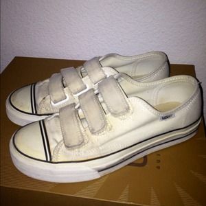 White Velcro Vans