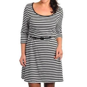 Belted striped dress size 3XL