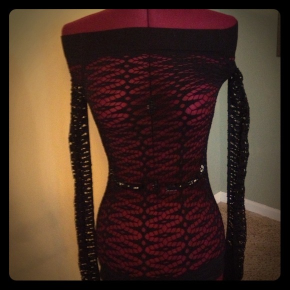 Black net top