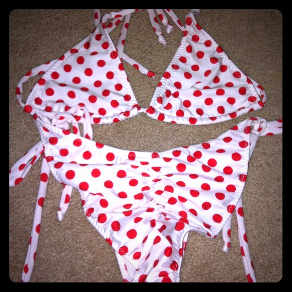 Red Polka Dot bikini