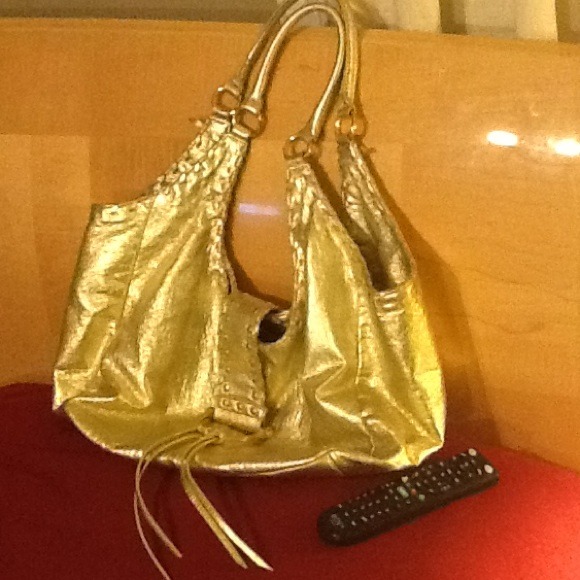 Gold hobo bag very spacious