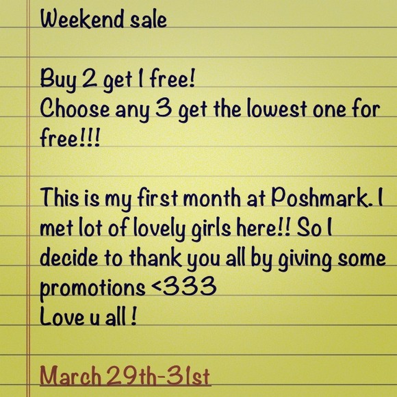 Weekend sale!!!
