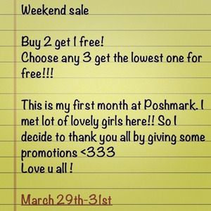 Weekend sale!!!