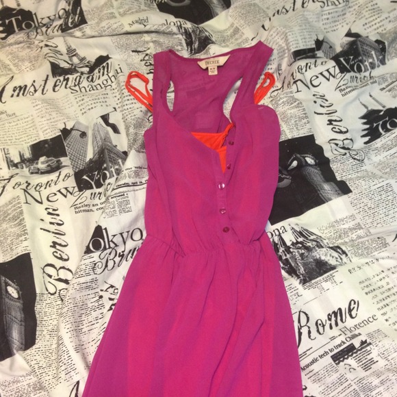 Pink and orange sun dress