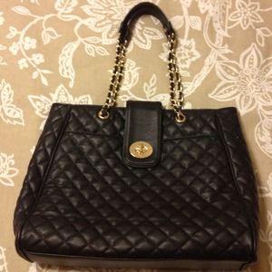 Forever 21 Black bag with Gold handle