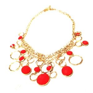 ❤SALE❤Orange and gold bubble necklace