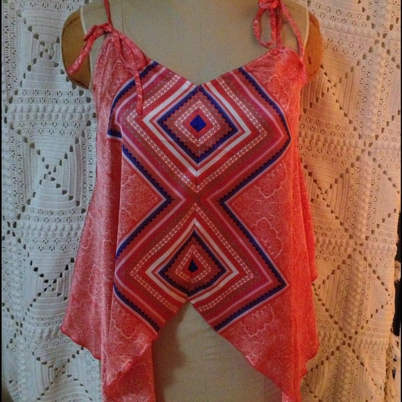 satin flowy tank NWOT