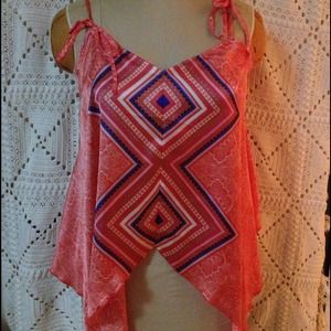 satin flowy tank NWOT