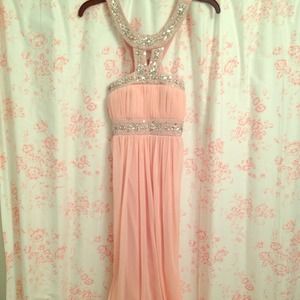 Pink jeweled gown