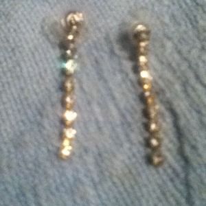 Diamond dangle earrings.