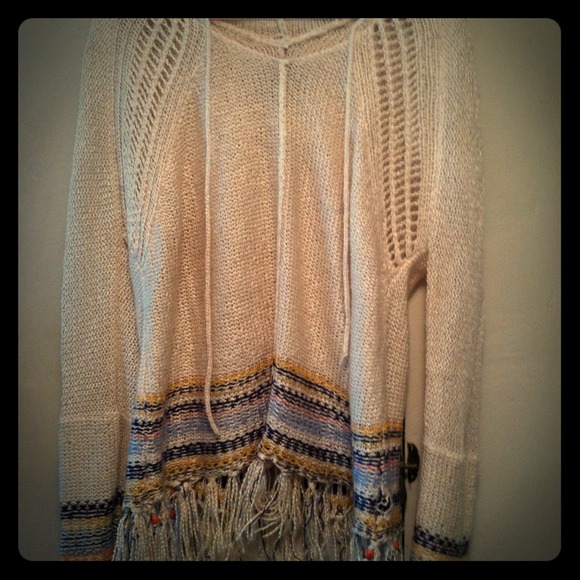 Hooded knit tunic