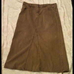 Bronze long skirt