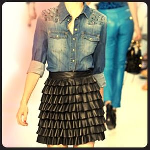 Embellished Denim Shirt