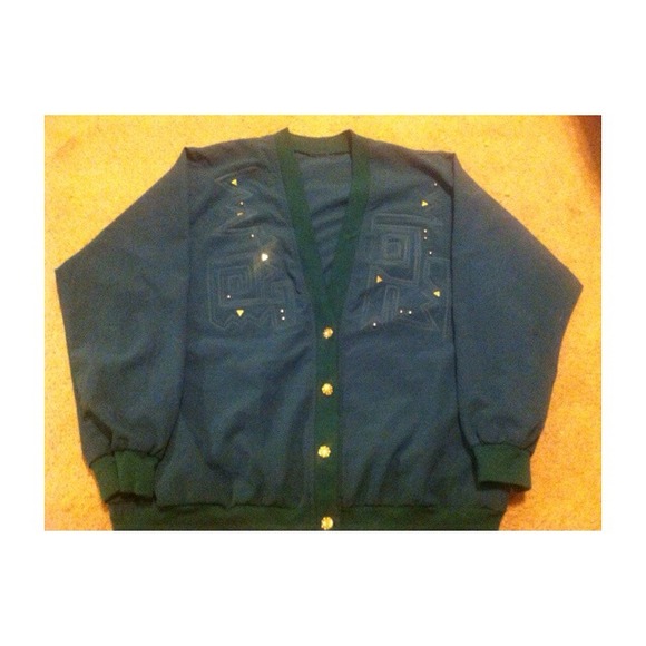 Vintage dark green bomber jacket