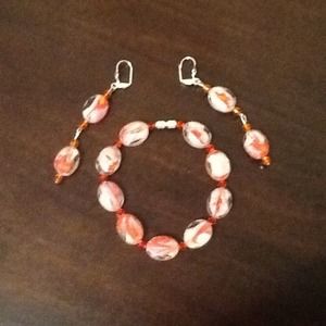 Handmade bracelet and earrings...
