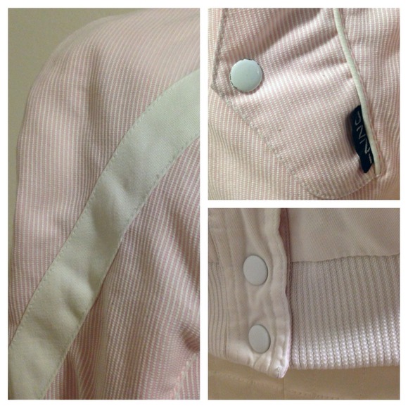 💗🤍💗 Vintage 80s reversible “pretty in pink” varsity bomber OS - Picture 4 of 4