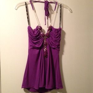 SKY Purple Halter Top