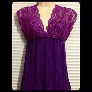 Sexy Purple Lace Top, Size S