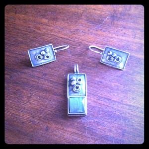 Silpada Earrings and Charm Set
