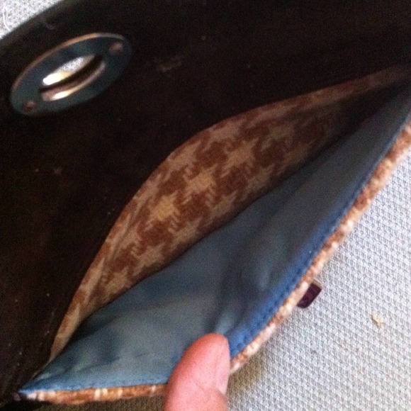 wool and leather coach wristlet - Picture 3 of 4