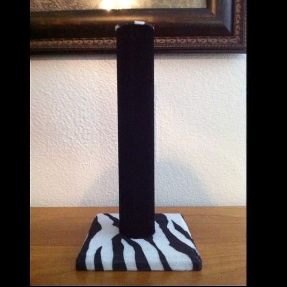 hold 12" Zebra print - bracelet stand / holder
