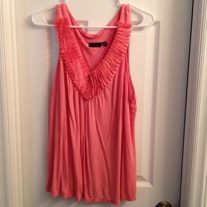 Detailed coral tank top