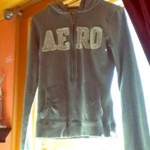 Grey Aeropostale hoodie.