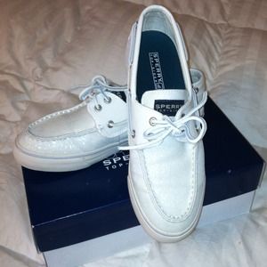 Sperry Bahama White Glitter Women's Top-Sider