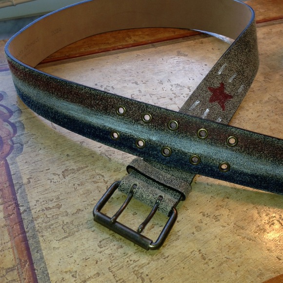 Leather belt for jeans