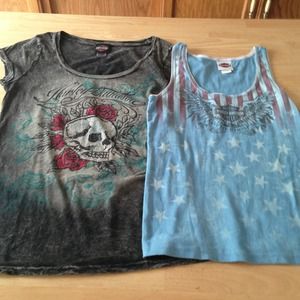 Harley Davidson Tee & Tank w/ extra gift