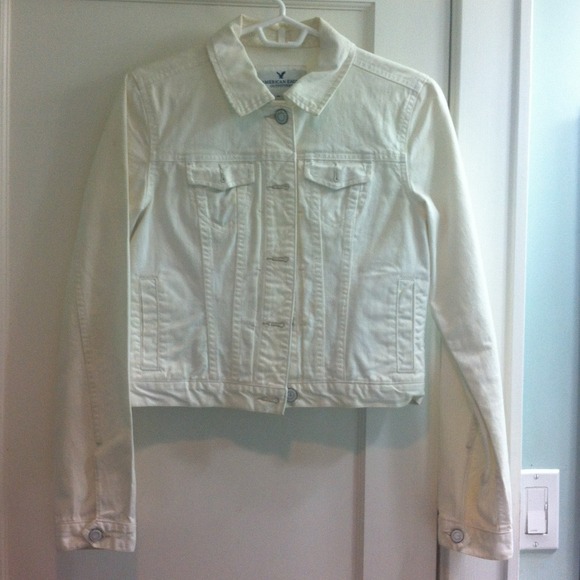 White Cropped Jean Jacket