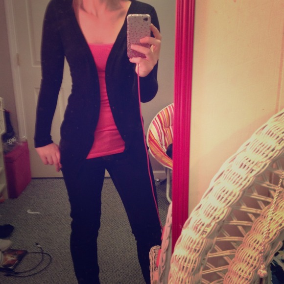 Black cardigan
