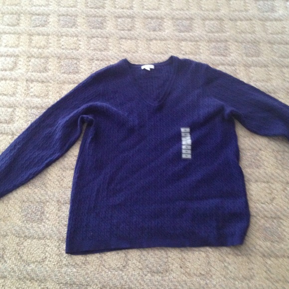 Blue Cable Sweater