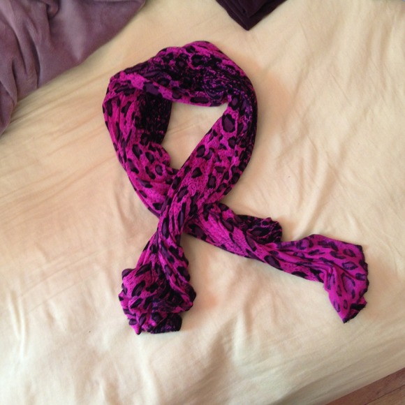 Pink cheetah scarf