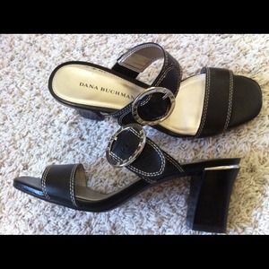Black Dana Buchman leather sandals