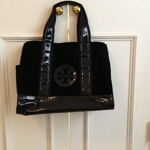 Authentic Tory burch black tote