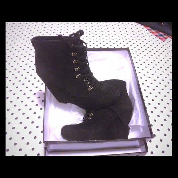 Black Suede ankle boots