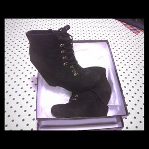 Black Suede ankle boots