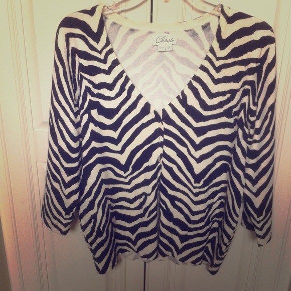Zebra print cardigan / sweater