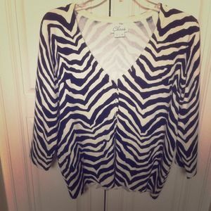 Zebra print cardigan / sweater