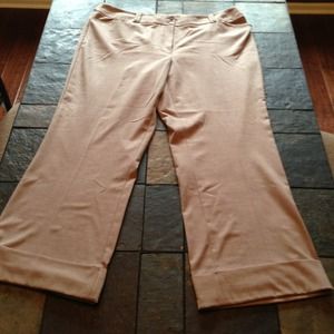 Wide cuff double weaver khaki dress slacks - tall