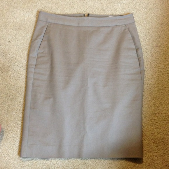 Taupe pencil skirt