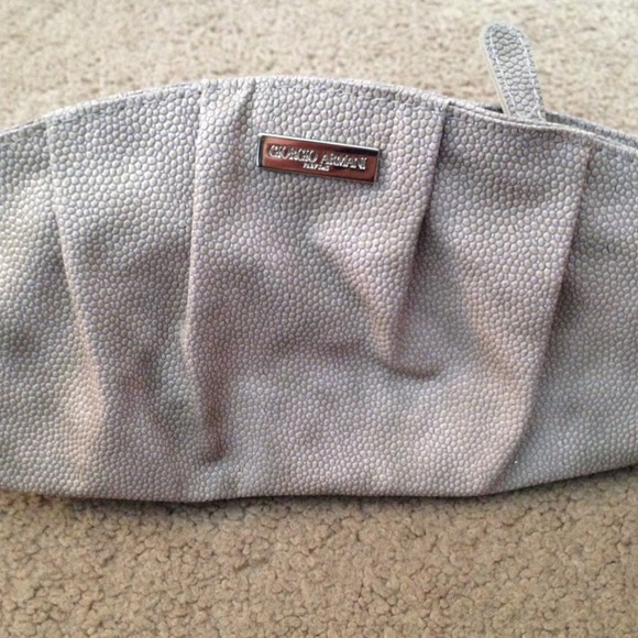 Giorgio Armani small reptile textured clutch