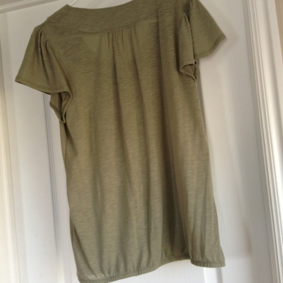 Sage green embellished knit top - Picture 3 of 3